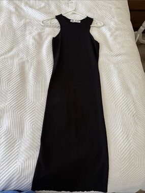 Zara Black Sleeveless Maxi Dress